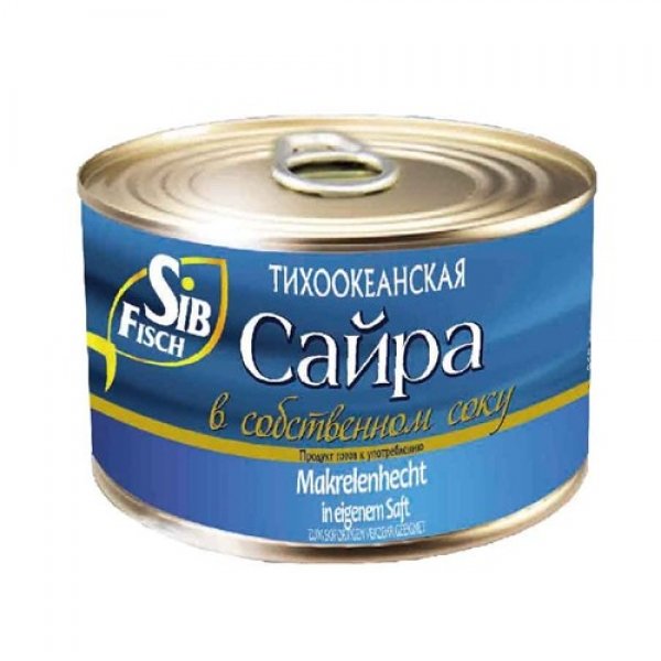 Saury vo vlastnej šťave SibFisch 240g