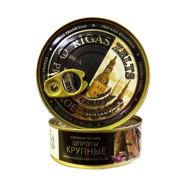 &Scaron;proty v oleji XXL Riga Gold